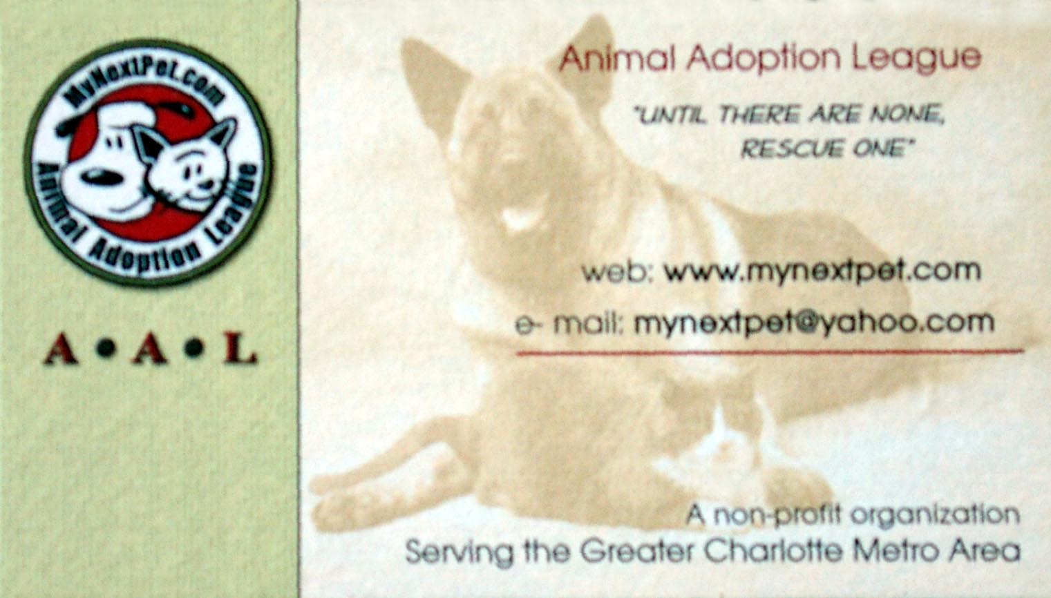 logo animal adoption league